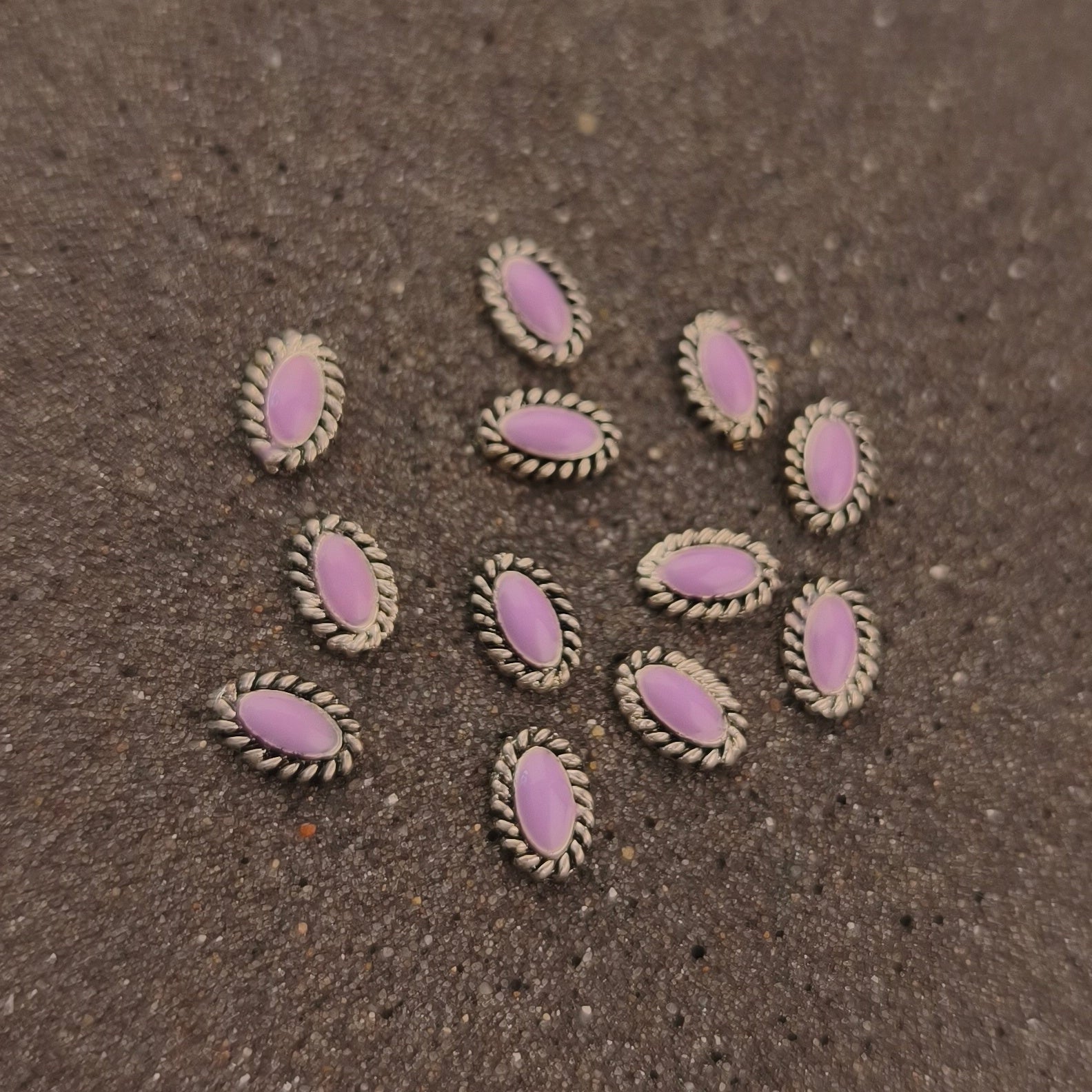 Mini oval purple 6x4mm