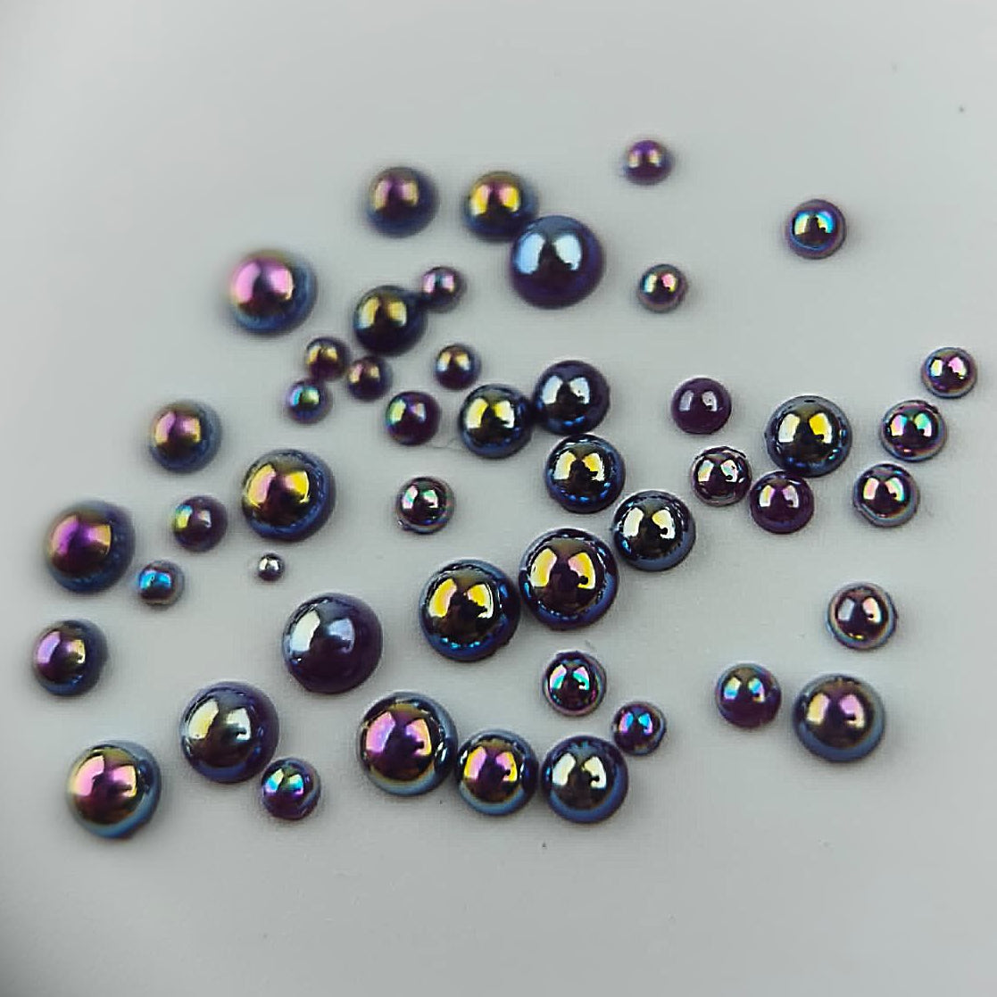 Perle violet pétrole